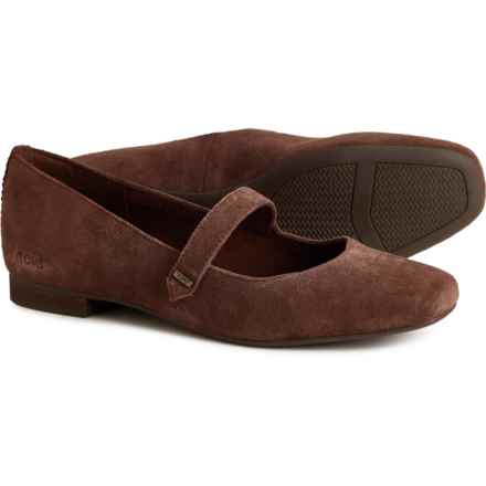 TOMS Bianca Mary Jane Flats - Suede (For Women) in Oak Brown