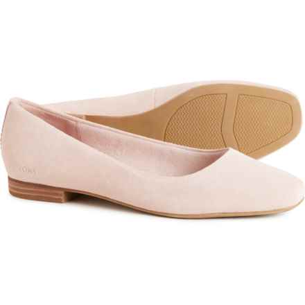 TOMS Briella Ballet Flats - Suede (For Women) in Ballet Pink