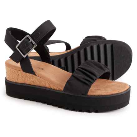 Diana Natural Wedge Sandals (For Women) in Black
