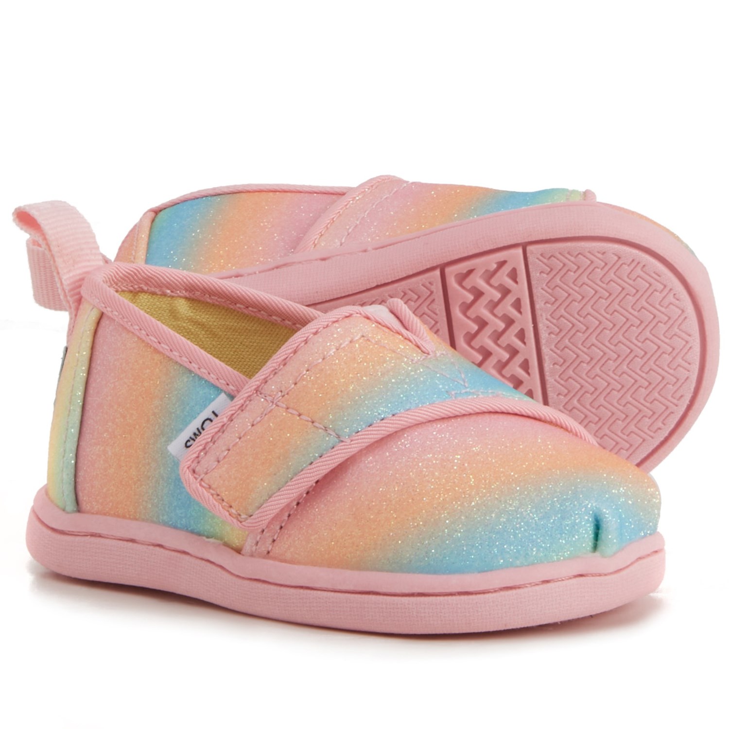 TOMS Infant and Toddler Girls Gradient Glitter Alpargata Shoes