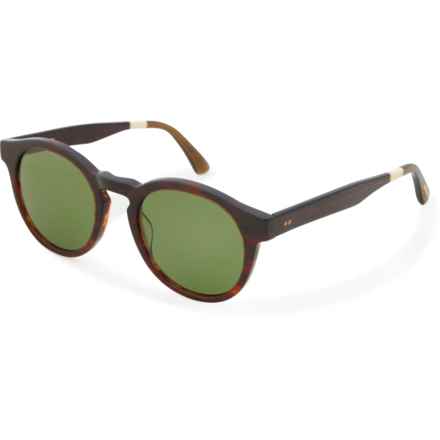 TOMS Londyn Sunglasses - Polarized in Caramel Striated/Bottle Green Polar