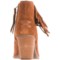 160UT_6 TOMS Majorca Perforated Peep-Toe Ankle Boots with Fringe - Suede (For Women)