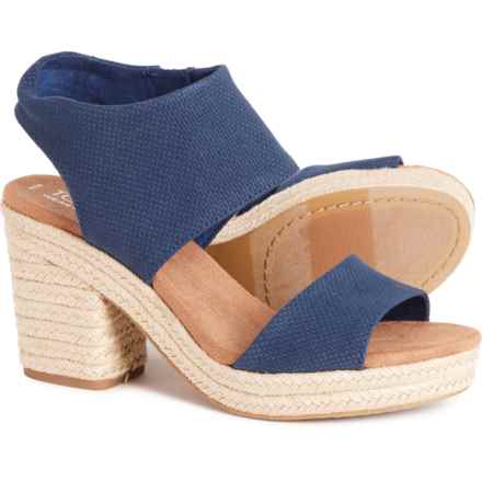 TOMS Majorca Rope Platform Sandals (For Women) in Navy