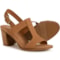 TOMS Majorca T-Strap Sandals - Nubuck (For Women) in Tan