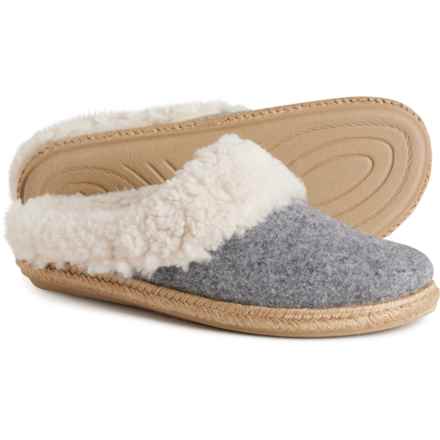 Toni Pons Made in Spain Miri Clog Slippers - Faux-Fur Trim, Slip-Ons (For Women) in Grey
