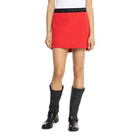 TONIA DEBELLIS Performance-Knit Ski Skirt in Maple