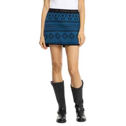 TONIA DEBELLIS Performance-Knit Ski Skirt in Slate/Black