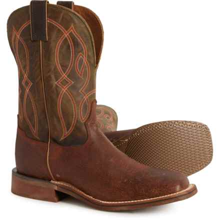Tony Lama Landgrab 11” Western Boots - Leather, Square Toe (For Men) in Medium Brown