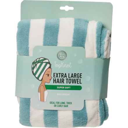 Topknot Extra-Large Hair Towel - 28x12” in Green