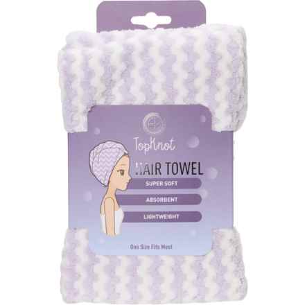 Topknot Hair Towel in Purple