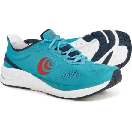 Topo Cyclone Running Shoes (For Men) in Cyan / Red