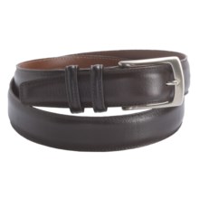 Torino Belgium Calf Leather Belt - 32mm (For Men) in Brown - Closeouts