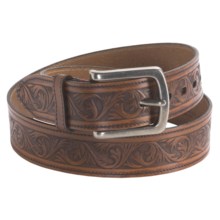 Torino Embossed Bridle Belt - 38mm (For Men) in Antique Saddle - Closeouts