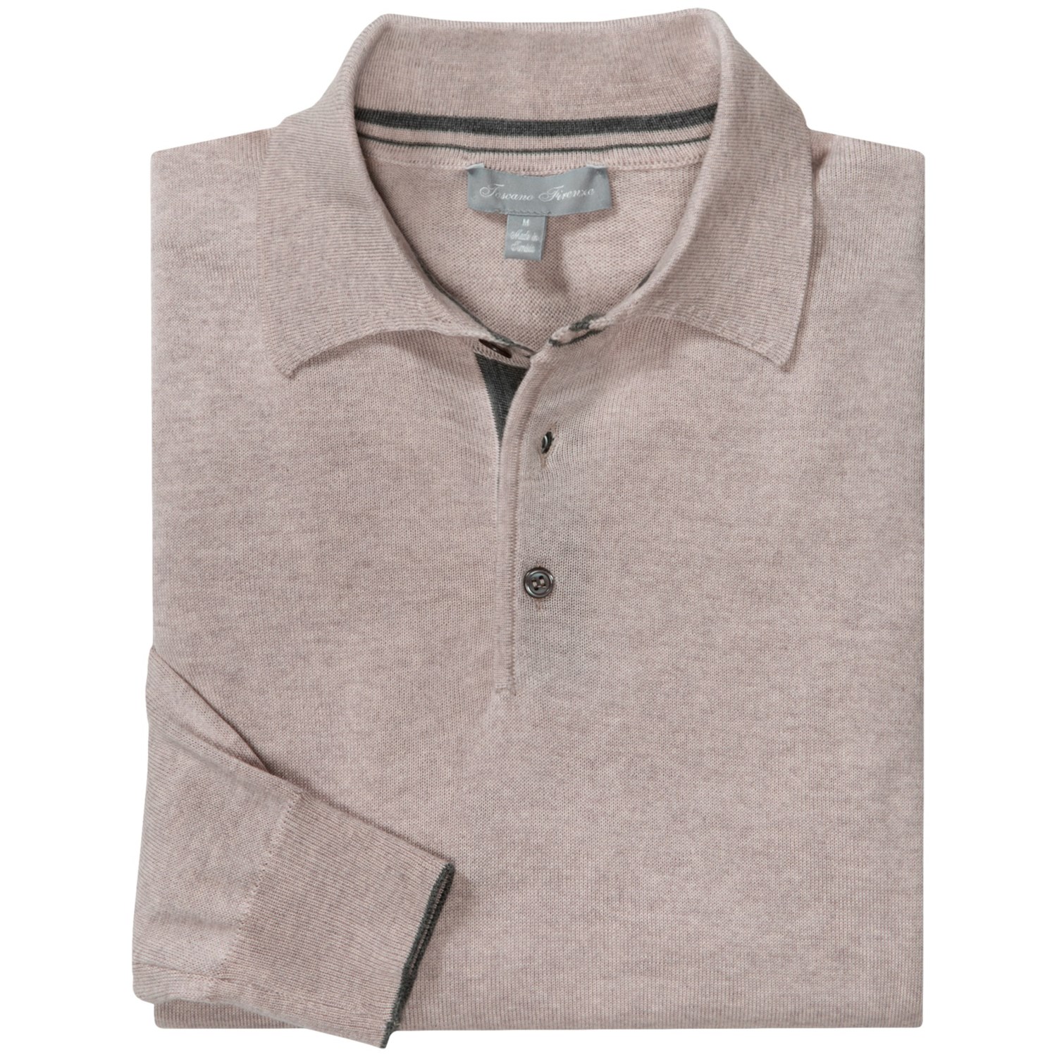 Toscano Polo Sweater - Italian Merino Wool (For Men) - Save 40%