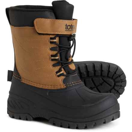 totes Boys and Girls Abrams Winter Boots - Waterproof, Insulated in Wheat