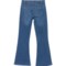 4VJVR_2 Tractr Big Girls Star Snap Double Waistband Flare Jeans - High Rise