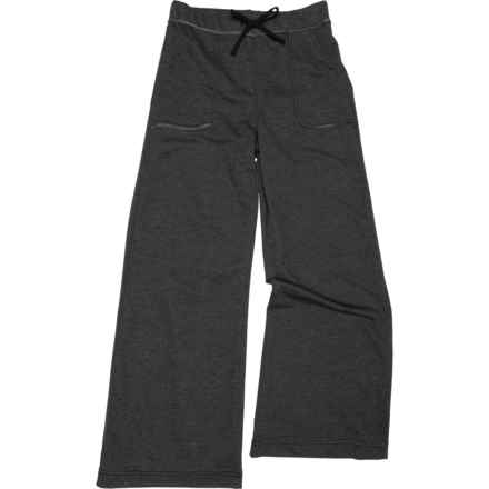 Tractr Big Girls Washed Terry Lounge Pants in Black