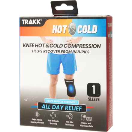 TRAKK Hot and Cold Knee Compression Wrap in Black/Blue