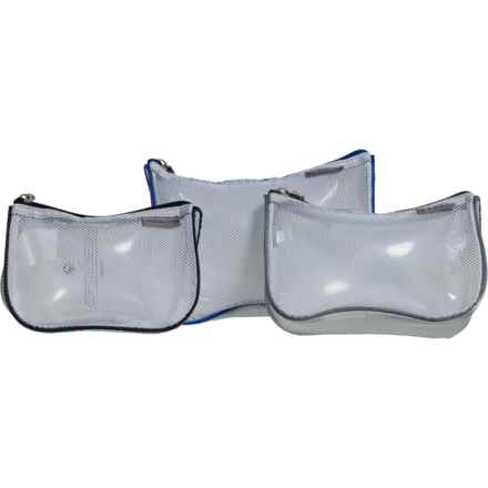 Travelon Color-Piped Packing Pouches - 3-Pack in White Mesh Color Piping