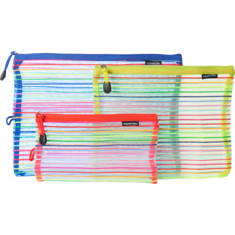 Travelon Colorful Stripes Mesh Pouches 