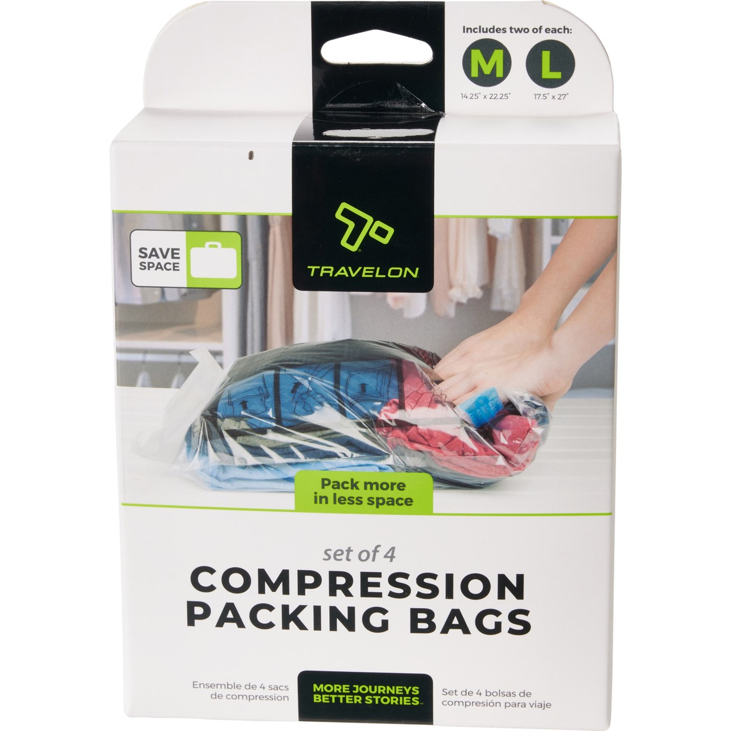 2 Compression Bags Jumbo Clear - Room Essentials 1 ct