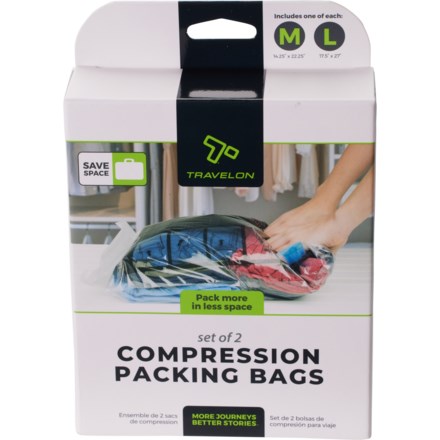Travelon Compression Packing Bags - Set of 2, Clear in Clear
