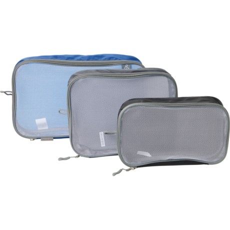 Travelon Mesh Packing Cubes - Set of 3, Cool Tones in Cool Tones