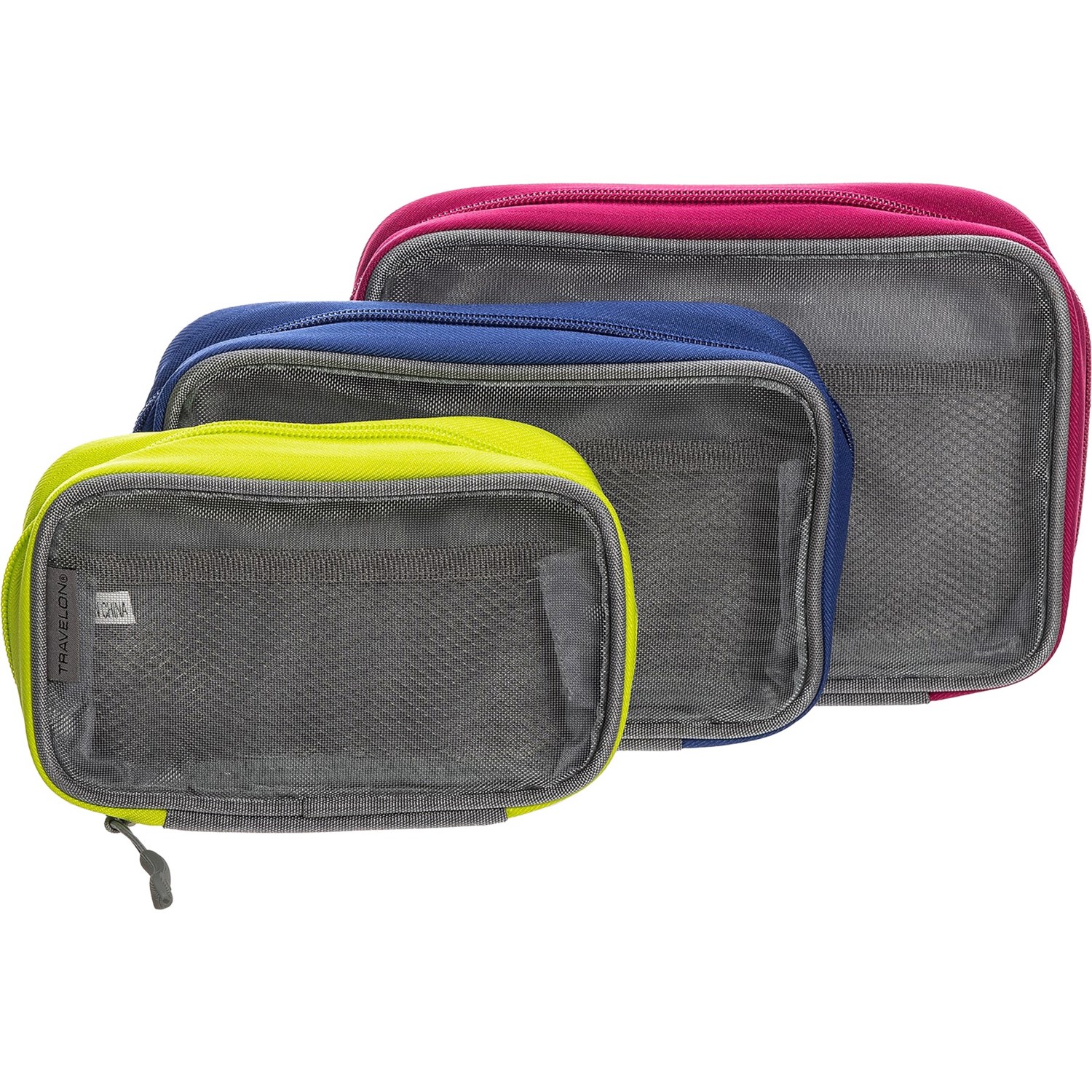 Travelon Mesh Packing Pouches - Set of 3, Multi-Black Mesh - Save 33%