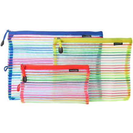 Travelon Mesh Striped Pouch Set - 3-Pack in Colorful Stripes