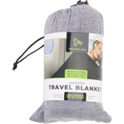 Travelon Packable Travel Blanket with Pouch in Light Gray