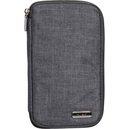 Travelon RFID-Blocking Family Passport Zip Wallet in Heather Grey
