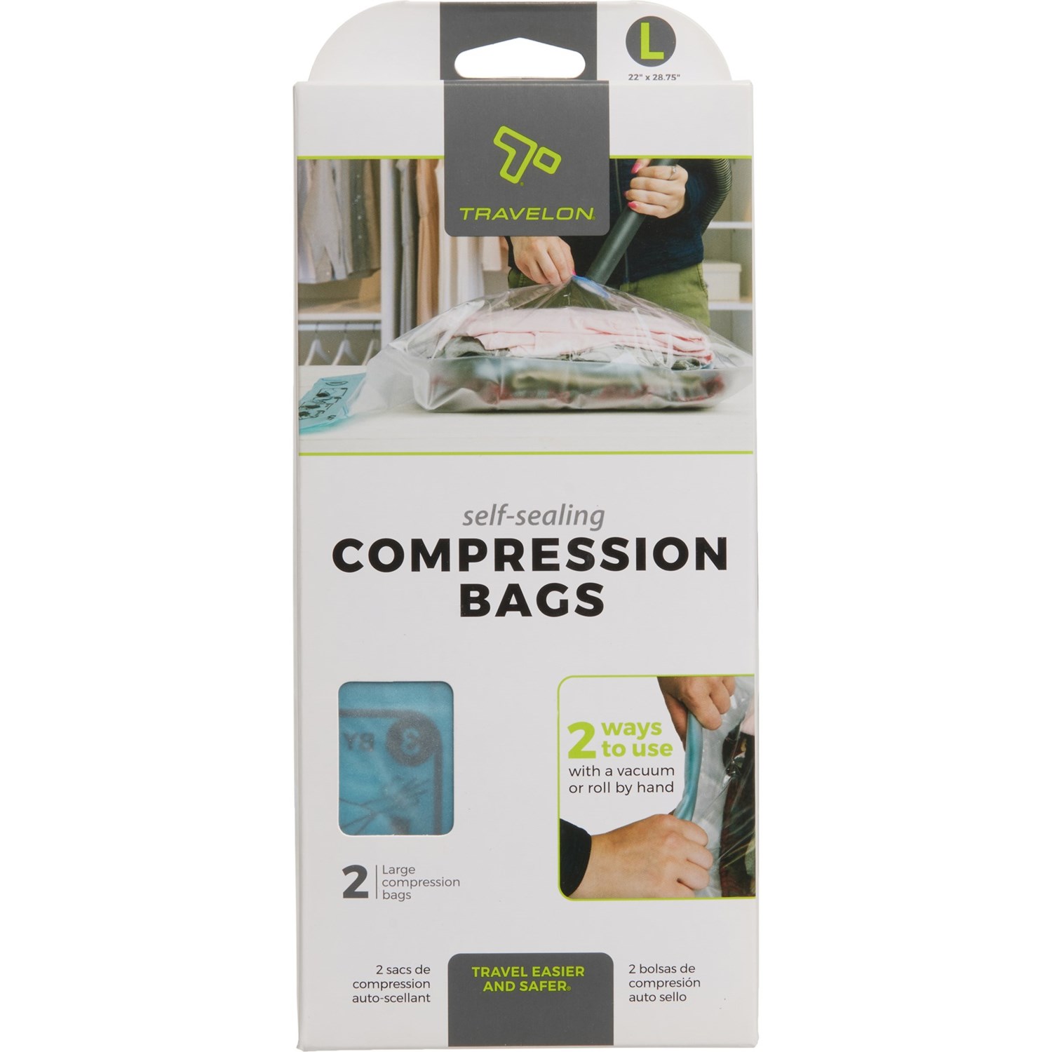 Travelon SelfSealing Compression Bags Large, Set of 2 Save 27