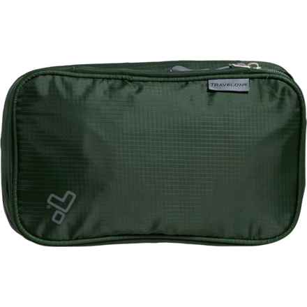 Travelon Trifold Compact Hanging Toiletry Kit - Olive Green in Olive Green