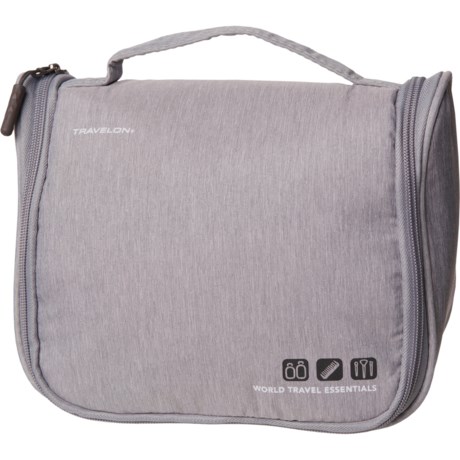 Travelon World Travel Essential Hanging Toiletry Kit - Gray in Gray