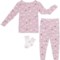 7WVPJ_2 TRES BEAU ET BELLE Infant and Toddler Girls Dancer Pajama Set - 3-Piece, Long Sleeve