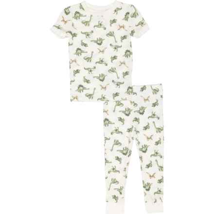 TRES BEAU ET BELLE Infant and Toddler Girls Modal Pajamas - Short Sleeve in Dinos