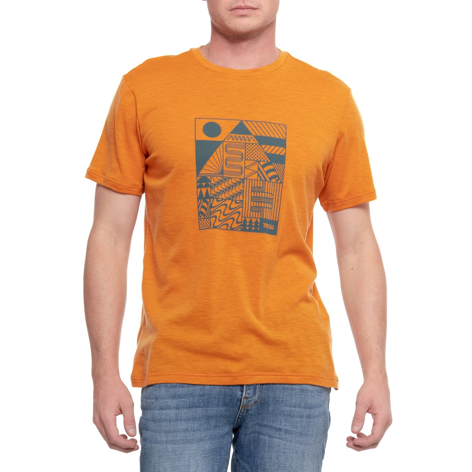 Trew Gear Lightweight Mountain Art T-Shirt - Merino Wool, Short