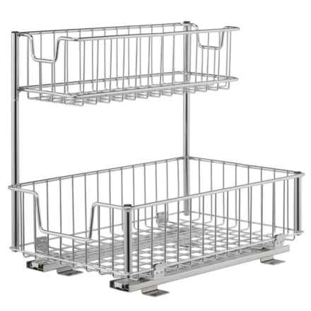 TRINITY Sliding Undersink Organizer in Silver