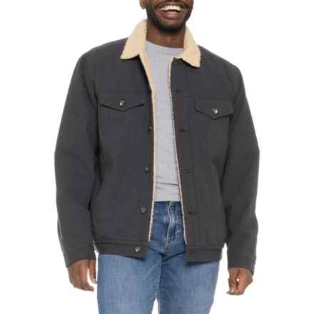 True Grit Alpine Fleece Trucker Jacket in Vtg Carbon