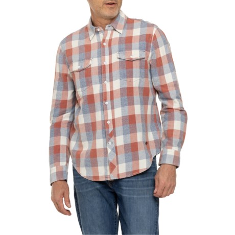 True Grit Beck Two-Pocket Shirt - Long Sleeve in Red/Denim