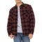 True Grit Contrast Lining Shirt Jacket in Red