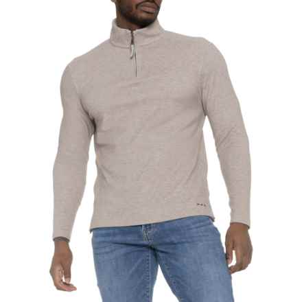 True Grit Daybreak Shirt - Zip Neck, Long Sleeve in Soft Brown