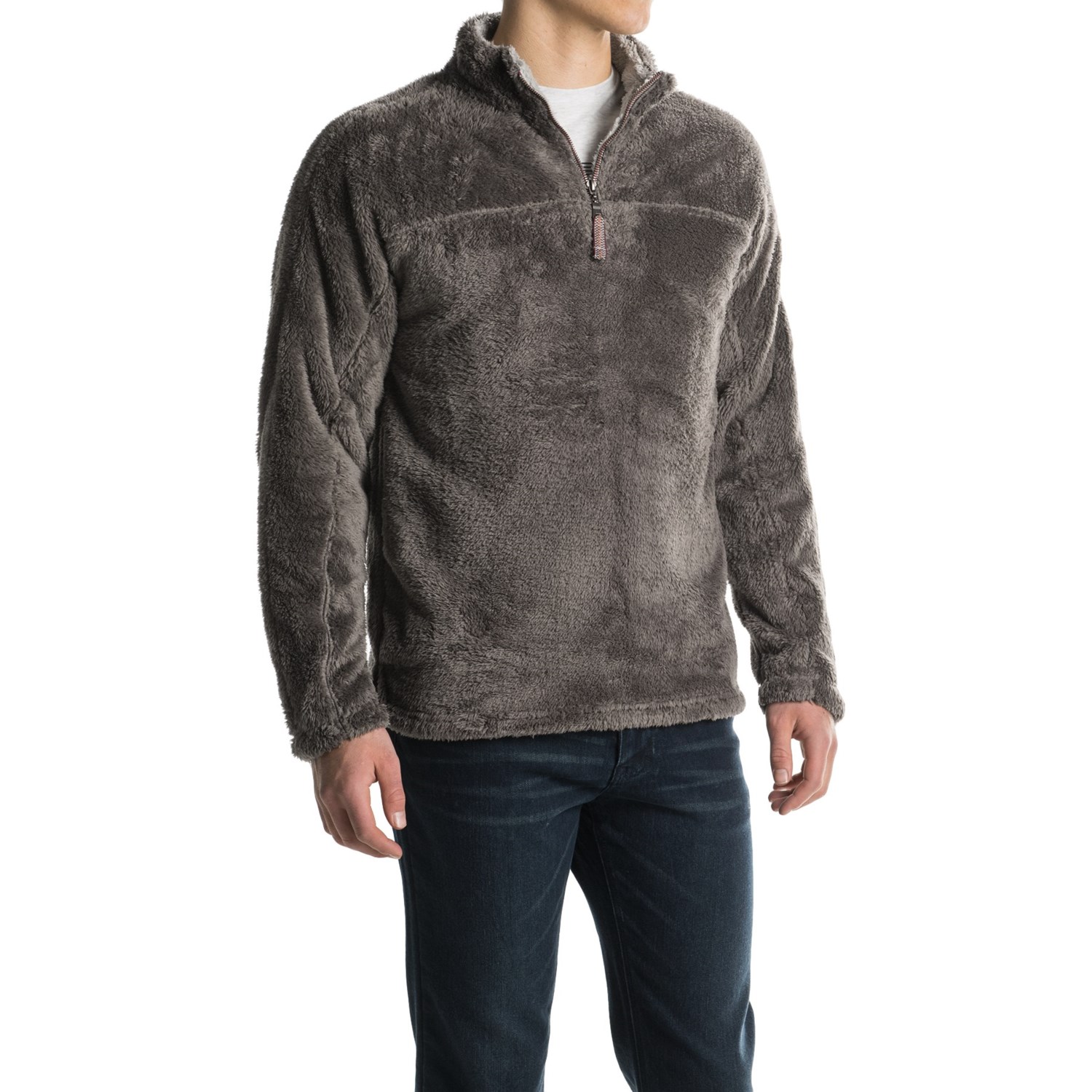True Grit Double Plush Fleece Sweatshirt Zip Neck (For Men)