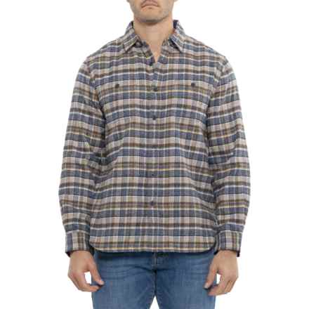 True Grit Fireside Stretch Flannel Shirt - Long Sleeve in Blue