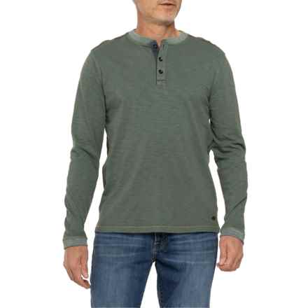 True Grit Heritage Slub Henley Shirt - Long Sleeve in Timber