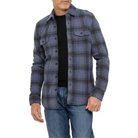 True Grit Shadow Plaid 2-Pocket Shirt - Long Sleeve in Blue