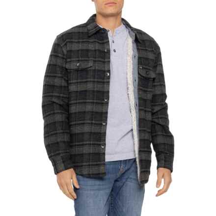 True Grit Sherpa-Lined Shirt Jacket in Black