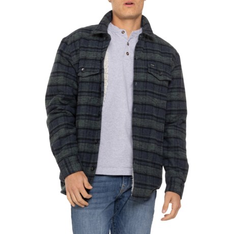 True Grit Sherpa-Lined Shirt Jacket in Green