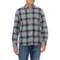 True Grit Sierra Slub Plaid Two-Pocket Shirt - Long Sleeve in Blue