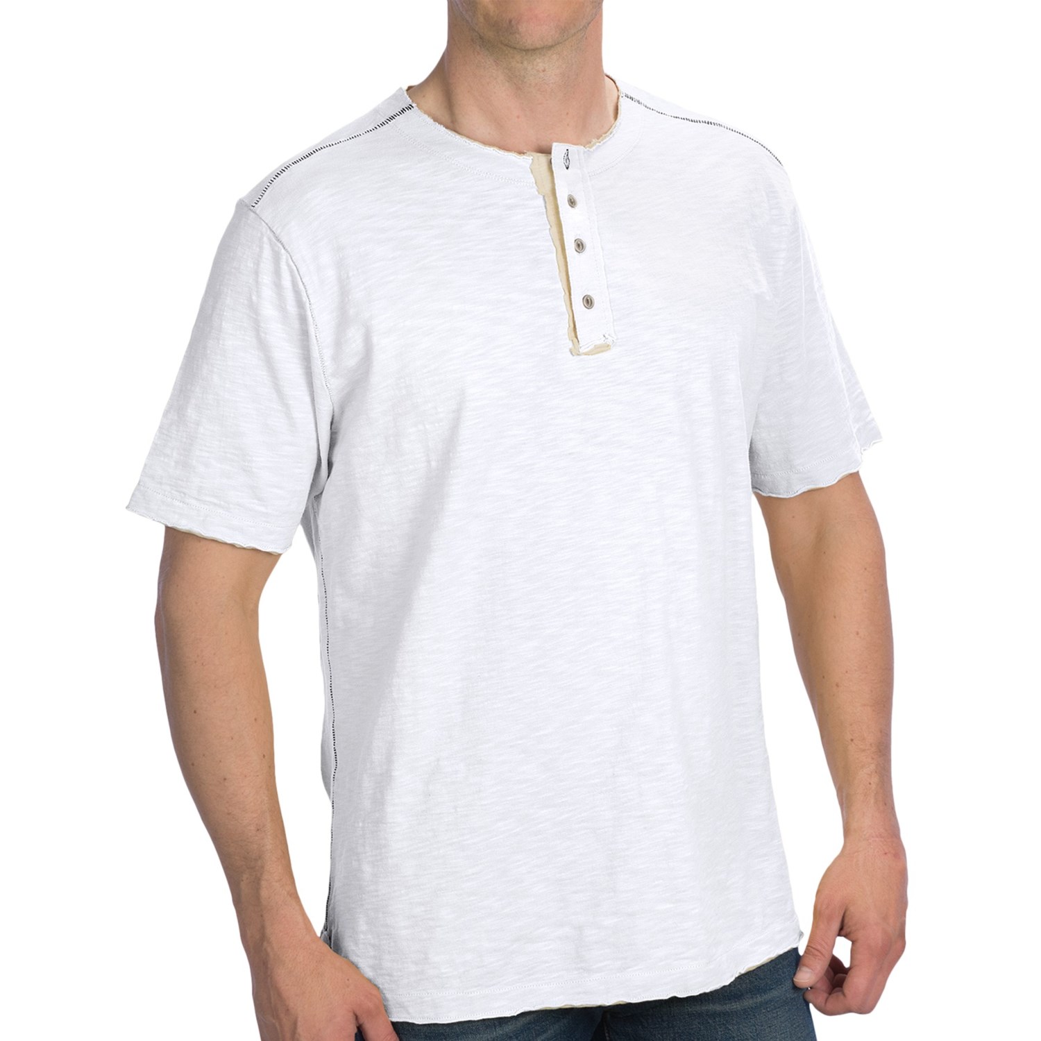True Grit Vintage Henley Shirt - Short Sleeve (For Men) - Save 61%